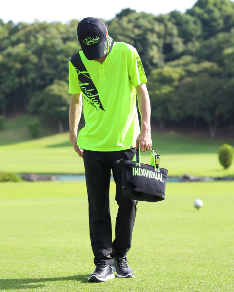 GOTCHA GOLF] ネオン ロゴ スペーサー ラウンドポーチ GOTCHA GOLF PEETファミリーセール