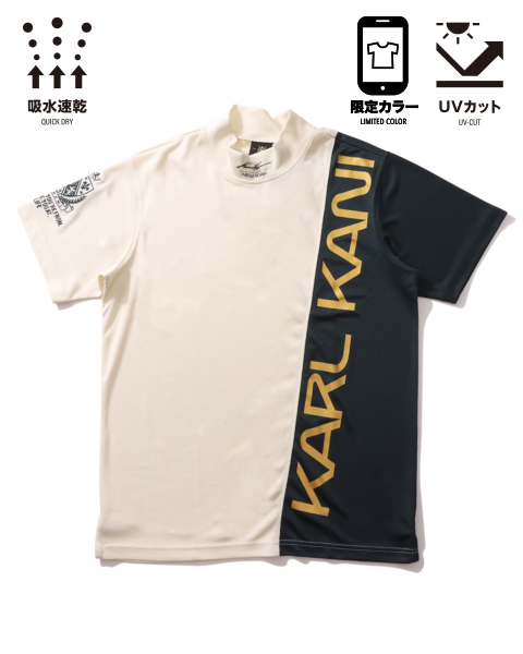 Karl Kani GOLF] ドライ UVカット メッシュ ハイネック T Karl