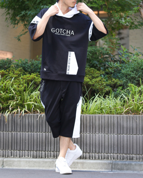 GOTCHA] 7分丈 カラー ブロック イージーパンツ GOTCHA PEET