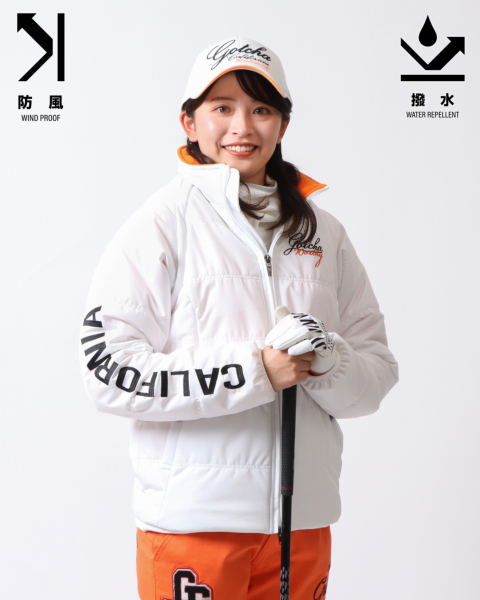 GOTCHA GOLF] 防風 撥水 ラグラン 袖脱着 中綿 ジャケット