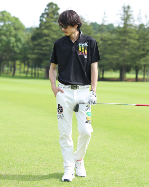 GOTCHA GOLF] ストレッチ プレミアム ワッペン ロングパンツ