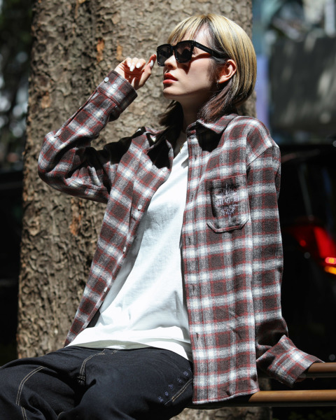 トップス vintage PPFM check shirt foodie dm shirt – Vintage Concept Store