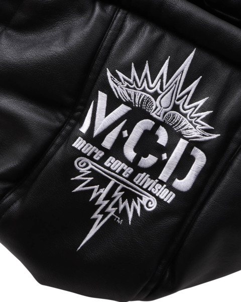 マーボー専用　- THE BLACK PATCH 黒 ダウンベスト MCD] PU フェイクダウン ベスト MCD PEETファミリーセール