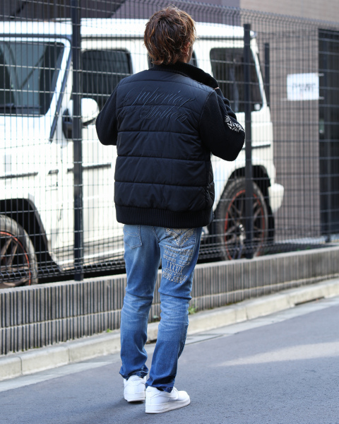 MCD] ニット 切替 フェイクダウン ジャケット MCD PEET
