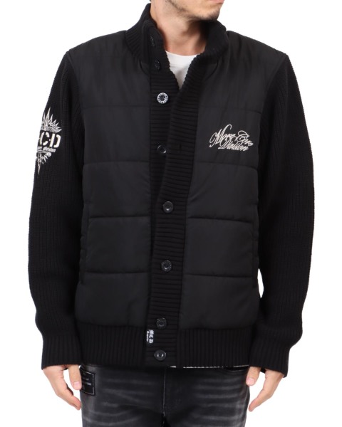 MCD] ニット 切替 フェイクダウン ジャケット MCD PEET