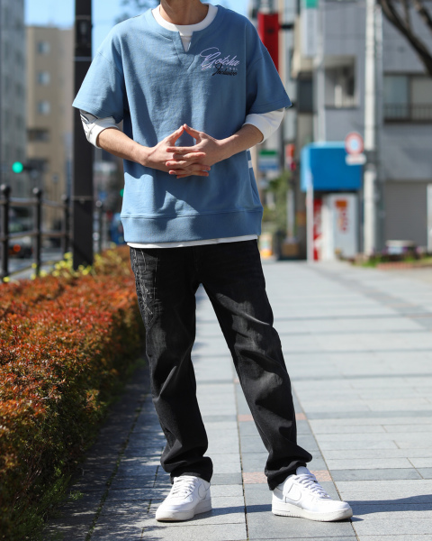 GOTCHA] ブラック ワントーン ウォッシュ ストレッチ デニム
