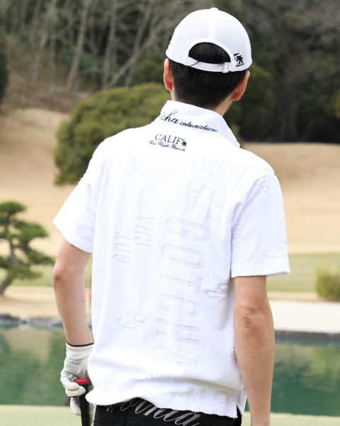 【格安saleスタート】 パイル ロゴ ドライ GOLF] GOTCHA ジャカード ポロ ハーフジップ メンズウェア