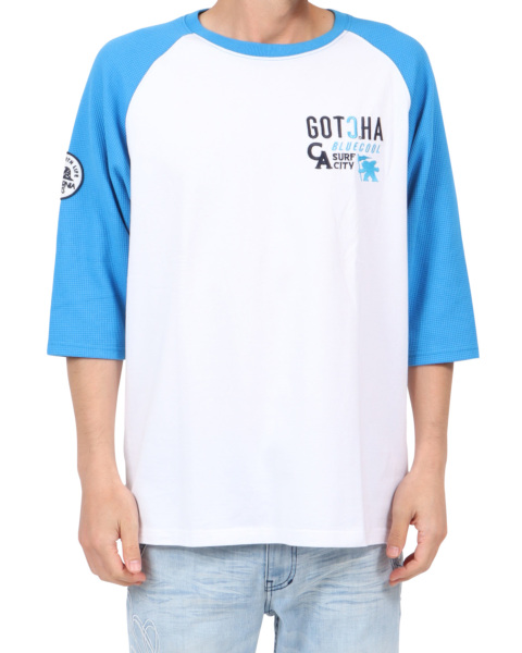 GOTCHA] ラグラン ワッペン 7分袖 Tシャツ GOTCHA PEET