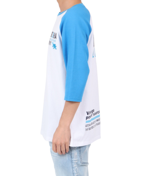 GOTCHA] ラグラン ワッペン 7分袖 Tシャツ GOTCHA PEET