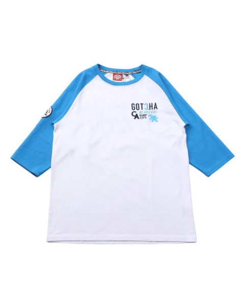 GOTCHA] ラグラン ワッペン 7分袖 Tシャツ GOTCHA PEET