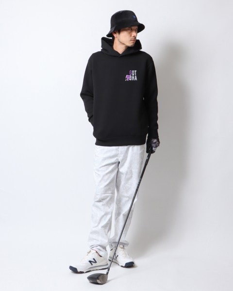 GOTCHA GOLFバンダナ柄パンツ Mサイズ GOTCHA GOLF ロゴプリントストレッチパンツ 総柄 バンダナ柄 撥
