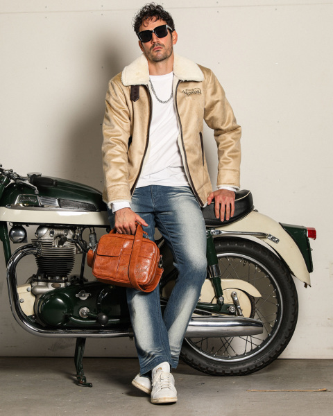 ノートン フェイク ムートン ジャケット XXL Norton] フェイクムートン ジャケット Norton PEETファミリーセール