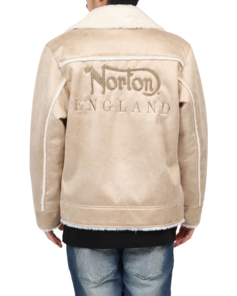 ノートン フェイク ムートン ジャケット XXL Amazon.co.jp: [ノートン] Norton ムートンジャケット PU ライン